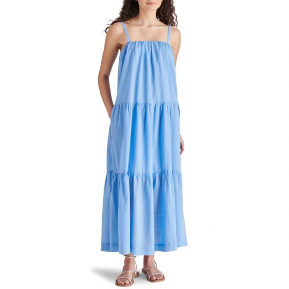 Steve Madden Oceane Tiered Cotton Maxi Sundress - Picture 1 of 5